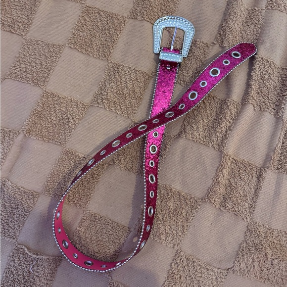 Pink Rhinestone Belt - Picture 3 of 4